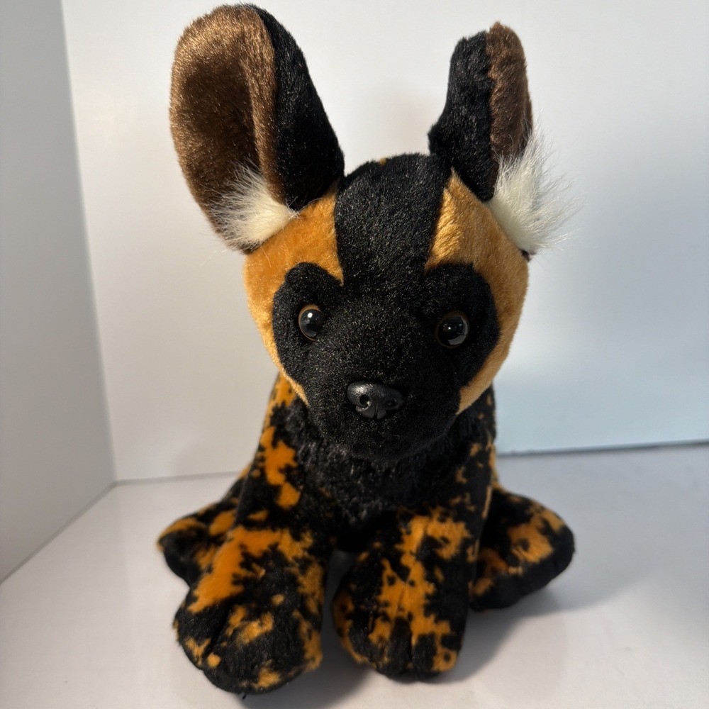 Destination Nation Aurora African Wild Spotted Dog Calico Hyena Plush 11" Soft